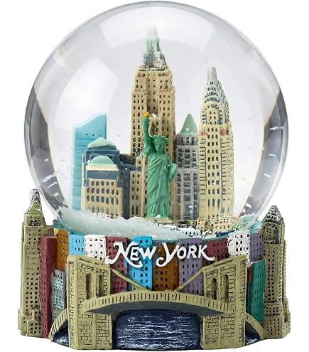 Amazon.com: CoolSnowGlobes New York City Silver Cool Snow Globe